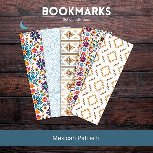 Mexican Pattern Bookmark Set or Individual