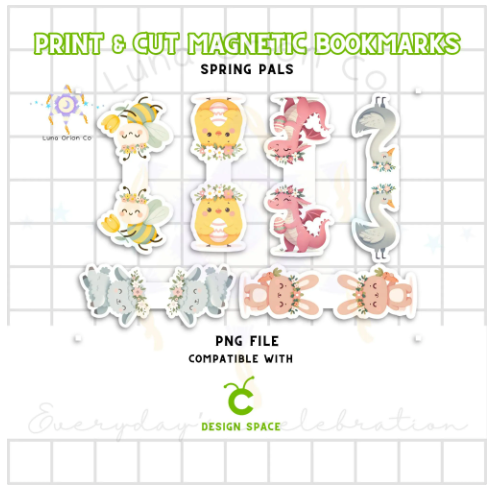 Magnetic Bookmarks PNG "Spring Pals" [Creator PNG]