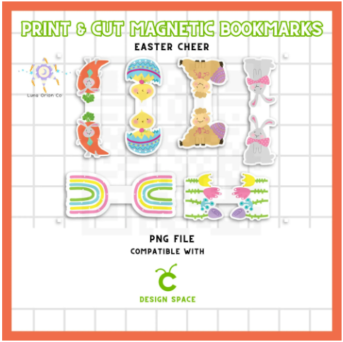 Magnetic Bookmarks PNG "Easter Cheer" [Creator PNG]