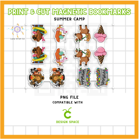 Magnetic Bookmarks PNG "Summer Camp" [Creator PNG]