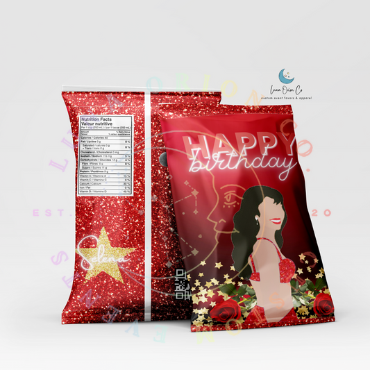 Selena Birthday Red Chip Bag Printable