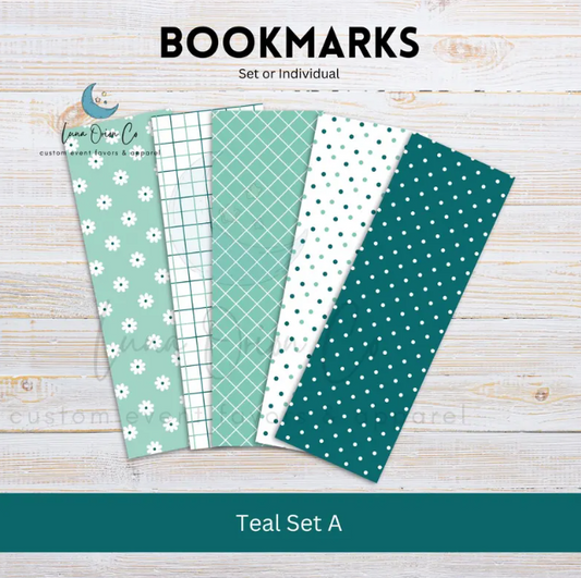 Teal Set [A] Bookmark Set or Individual