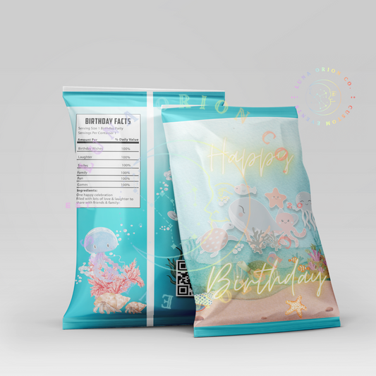 Under The Sea Birthday Chip Bag Printable